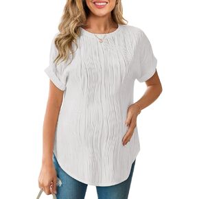 Womens Maternity Shirts Casual Textured Short Sleeve Crew Neck Spring Summer Pregnancy Tops S-XXL in Kuwait
