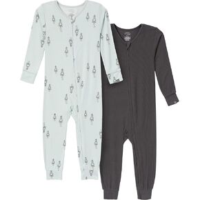 Modern Moments by Gerber Unisex Baby 2-Pack Footless Tight Fitting Pajamas