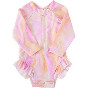 BMCiTYBM Baby Girls Swimsuits UPF 50+ Sun Protection Swimwear Onepiece Infant Bathing Suit 0 3 6 9 12 15 18 24 Months