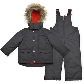 Arctic Quest Boys Boys Ski Jacket and Snowbib Snowsuit Set 2 قطعة سترة وقطعة ثلجية بشكل عام للأطفال الصغار in Kuwait