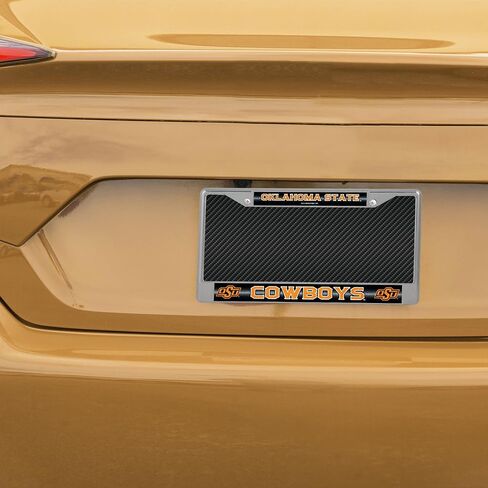Rico Industries NCAA Bling Chrome License Plate Frame with Glitter Accent, Colorado State Rams in Saudi Arabia