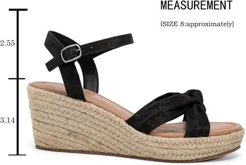 Luoika Women's Wide Width Wedge Sandals, Ankle Strap Open Toe Platform Espadrille Wedge Pump Heel Women's Sandals Concise Casual Summer Shoes. in Saudi Arabia