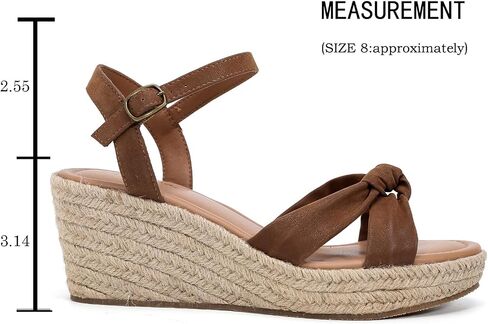 Luoika Women's Wide Width Ankle Strap Wedge Sandals | Wide Width, Adjustable Ankle Strap, Memory Foam, Espadrille Wedge Heel, Concise Casual, Dress, Daily Wear Summer in Saudi Arabia