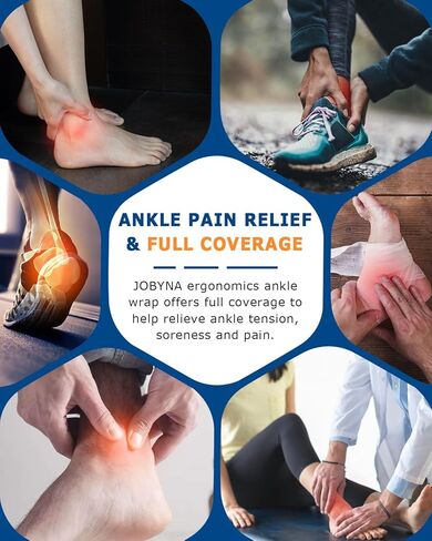 JOBYNA 2 عبوة من لفافة الكاحل المُدفأة لتخفيف آلام الكاحل، أجهزة تدفئة الكاحل الكهربائية العميقة الاختراق للنساء والرجال، 86 درجة فهرنهايت - 158 درجة فهرنهايت وإيقاف تلقائي in Kuwait