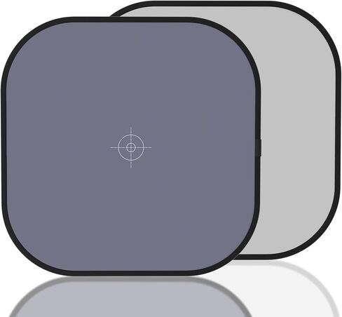 كاميرا Reflex 12x12 "(30x30 سم) قابلة للطي مزدوجة التوازن الأبيض بنسبة 18 ٪ بطاقة رمادية - عاكس مرجعي رمادي محمول لتصحيح اللون والكاميرا - تحقيق توازن أبيض دقيق في كل لقطة in Kuwait