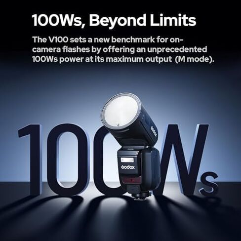 Godox V1 C U V1C U On Camera Flash Round Head TTL Speedlite 1/8000s HSS 1.5s Recycle Time 2.4G Wireless Control with LED Modeling Light Battery Compatible with Canon R5 R6 R8 700D 850D Cameras in Saudi Arabia