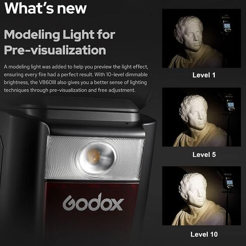 Godox V1 C U V1C U On Camera Flash Round Head TTL Speedlite 1/8000s HSS 1.5s Recycle Time 2.4G Wireless Control with LED Modeling Light Battery Compatible with Canon R5 R6 R8 700D 850D Cameras in Saudi Arabia