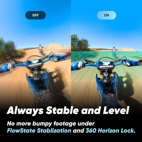 Insta360 X3 Motorcycle Bundle - Waterproof 360 Camera with 1/2" 48MP Sensors, 5.7K 360 Active HDR Video, 72MP 360 Photo, 4K Single-Lens, 60fps Me Mode, Stabilization in Kuwait