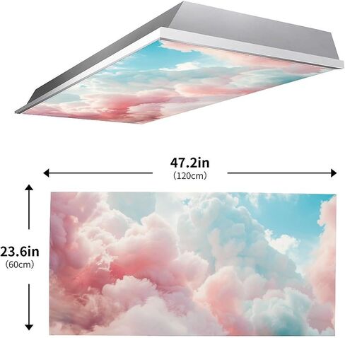 2Pack Flowers Light Light Wover for Classroom و Magnetic Drop Seiling Film Filter ، والقضاء in Saudi Arabia
