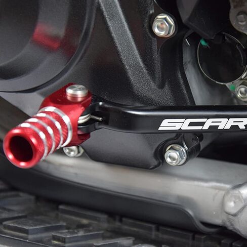 SCAR Folding Gear Shift Lever Shifter Pedal Forged Compatible with Honda CR 125 CR125 83-07 - Red in Saudi Arabia