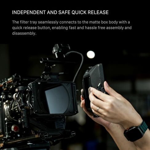 Tilta Mirage Pro Matte Box Base Kit | Carbon Fiber Hood & Top Flag | Use up to 3 4x5.65 Filters | 67, 72, 77, 82, 95, 110 & 136mm Lens Front Adapters | 15mm LWS Mounting Bracket | Carrying Case in Kuwait
