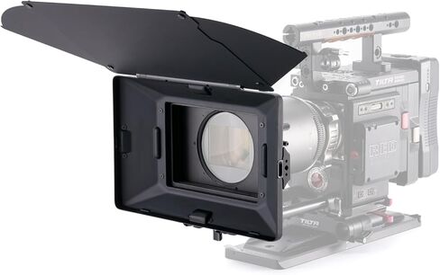 Tilta Mirage Pro Matte Box Base Kit | ألياف الكربون هود وعلم أعلى | استخدم ما يصل إلى 3 مرشحات 4x5.65 | 67 ، 72 ، 77 ، 82 ، 95 ، 110 و 136 ملم المحولات الأمامية | 15 مم LWS قوس التثبيت | قضية حمل in Kuwait
