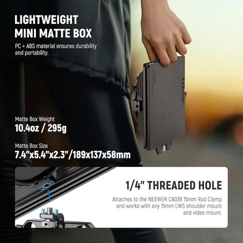 نويير ميني مينز بوكس ​​أكياس مع مربع 2x مربع 4 "x5.65" مرشح ND (ND0.9/1.8 ، 3/6 محطات) ، 1x صينية مرشح ، محول عدسة 4x (67/72/77/82 مم-95 مم) ، العلم الأعلى الألياف الكربونية ، العلم الأعلى HD Multicoated HD Optical in Kuwait