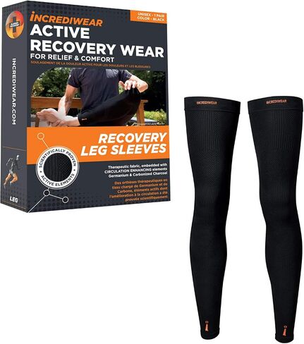 Incrediwear Leg Sleeve 2pk – Full Length Long Leg Sleeve for Leg Pain Relief & Muscle Recovery, Helps Reduce Swelling & Inflammation, Promotes Circulation, Leg Sleeves for Men & Women (Royal, X-Large) in Kuwait