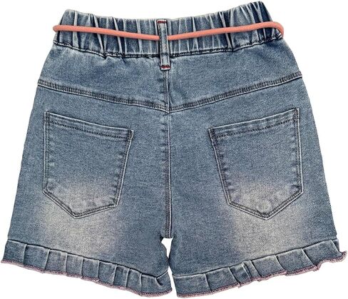 Peacolate 4-10Y Little&Big Girls Denim Summer Shorts Teens Elastic Waistband Heart Jeans in Saudi Arabia