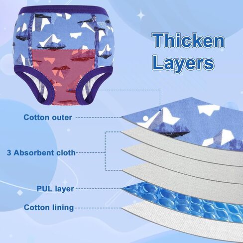 MOEMOE BABY Training Underwear Absorbent Cotton Potty Training Pants for Boys and Girls 2–9 Years in Kuwait