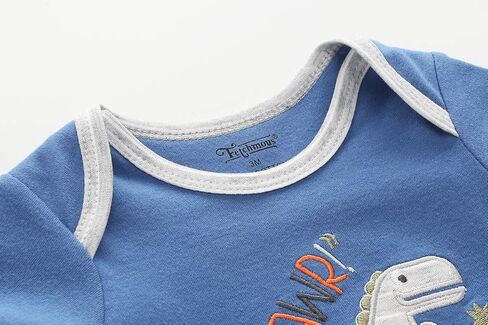 Kiddiezoom Baby Bodysuit Newborn Short Sleeve baby One-Piece Cotton 5-Pack baby clothes in Kuwait