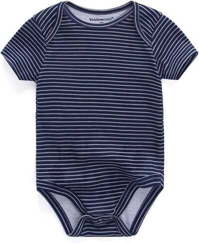 Kiddiezoom Baby Bodysuit Newborn Short Sleeve baby One-Piece Cotton 5-Pack baby clothes in Kuwait