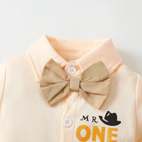 Baby Boy Clothes Suits Infant Tuxedo Bowtie Shirt Suspender Pants Sets Gentleman Suits Outfit 0-12M in Saudi Arabia