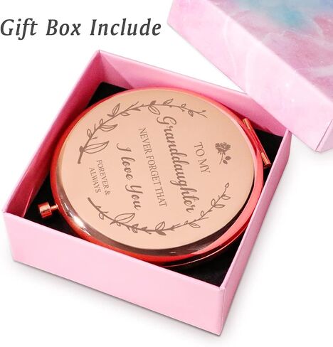 Inspirational Gifts for Women, Personalized Motherd Day Graduation Birthday Gifts, Unique Friendship Gifts, Engraved Compact Mirror with Sentimental Quote for Her Mom Grandma Best Friends Female in Kuwait