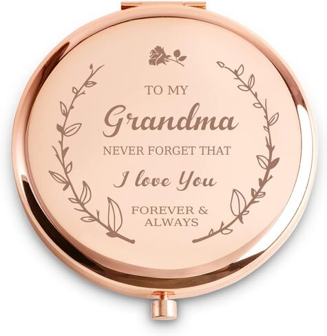 Inspirational Gifts for Women, Personalized Motherd Day Graduation Birthday Gifts, Unique Friendship Gifts, Engraved Compact Mirror with Sentimental Quote for Her Mom Grandma Best Friends Female in Kuwait