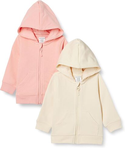 Amazon Essentials Unisex Toddlers and Babies' French Terry Zip-Up Hoodie, Multipacks in Kuwait