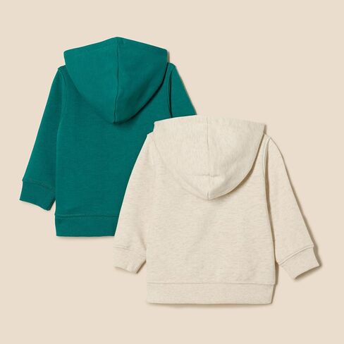 Amazon Essentials Unisex Toddlers and Babies' French Terry Zip-Up Hoodie, Multipacks in Kuwait