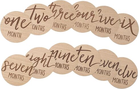 Kate & Milo Milestone Props, Bow, Double-Sided Baby Announcement Discs, Pink 3D Bow Ideal For Baby Girl's, Photo Prop for Monthly Pregnancy Journey and Baby Milestones, 1-12 Months in Saudi Arabia