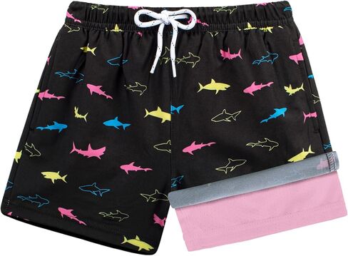 BRISIRA Toddler Boys Swim Trunks Swimsuit Boys Bathing Suit Compression Boxer Brief Liner Anti-Chafe Little Kids Baby 12m-5t in Kuwait