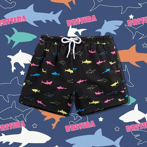 BRISIRA Toddler Boys Swim Trunks Swimsuit Boys Bathing Suit Compression Boxer Brief Liner Anti-Chafe Little Kids Baby 12m-5t in Kuwait