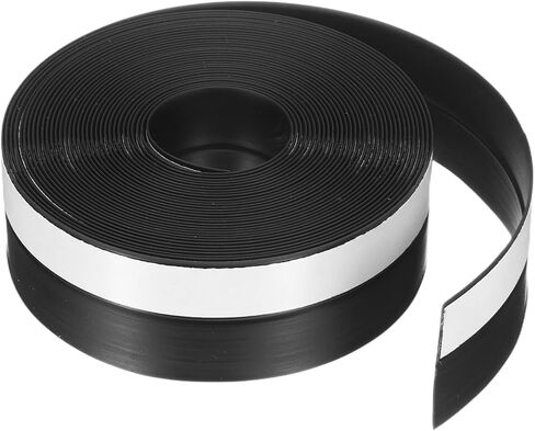 HARFINGTON Weather Stripping Door Seal 26.25ft x 25mm Silicone Seal Strip for Door Draft Stopper Adhesive Tape Window House Shower Glass Gaps Length 8m, White in Saudi Arabia