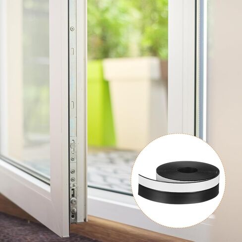 HARFINGTON Weather Stripping Door Seal 26.25ft x 25mm Silicone Seal Strip for Door Draft Stopper Adhesive Tape Window House Shower Glass Gaps Length 8m, White in Saudi Arabia