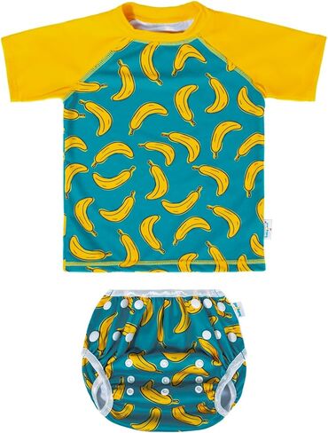 babygoal Baby Swimsuits with Reusable Swim Diaper 2 Piece Bathing Suit UPF 50 Sun Protection for Infant Toddler Boy Girl in Saudi Arabia