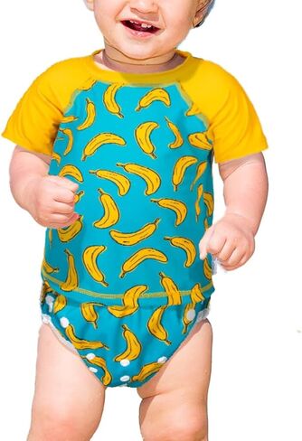 babygoal Baby Swimsuits with Reusable Swim Diaper 2 Piece Bathing Suit UPF 50 Sun Protection for Infant Toddler Boy Girl in Saudi Arabia