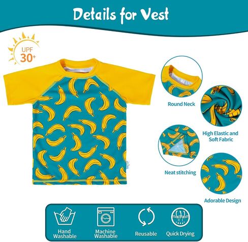 babygoal Baby Swimsuits with Reusable Swim Diaper 2 Piece Bathing Suit UPF 50 Sun Protection for Infant Toddler Boy Girl in Saudi Arabia