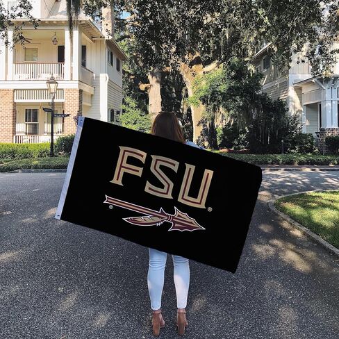 لافتات علم جامعة ولاية فلوريدا من صبار الصحراء سيمينول FSU 100% بوليستر للاستخدام الداخلي والخارجي 3×5 أقدام (النمط 3) in Kuwait