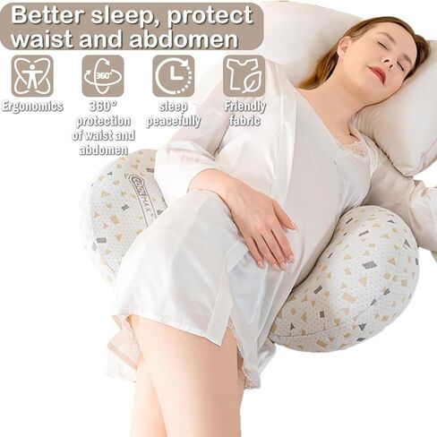 Pregnancy Pillow, Maternity Pillow for Pregnant Women, Soft Maternity Pillow with Detachable & Adjustable Pillow Cover, HIPS Legs in Kuwait