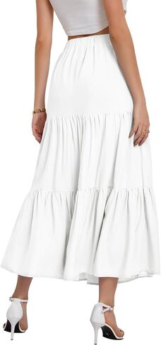 تنانير Maxi Maxi bloggerlove للنساء الصيفي الصيفي الطويل التنورة بوهو بوهو تنانير مع جيوب XS-XL in Saudi Arabia