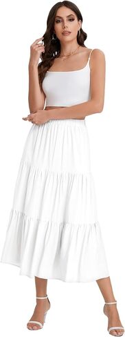 تنانير Maxi Maxi bloggerlove للنساء الصيفي الصيفي الطويل التنورة بوهو بوهو تنانير مع جيوب XS-XL in Saudi Arabia