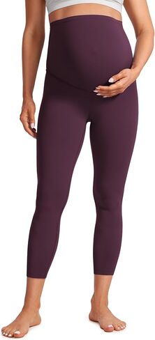 CRZ Yoga Womens Butterluxe الأمومة كابريس طماق 23 " - تجريب سراويل محاصيل اليوغا النشطة على ناعم الحمل البطن in Kuwait