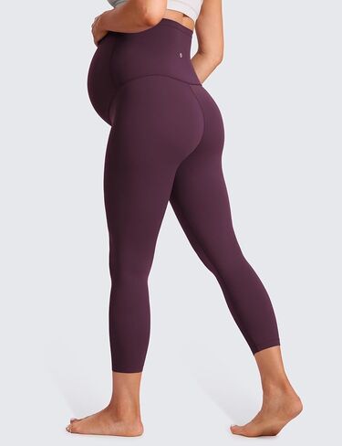 CRZ Yoga Womens Butterluxe الأمومة كابريس طماق 23 " - تجريب سراويل محاصيل اليوغا النشطة على ناعم الحمل البطن in Kuwait