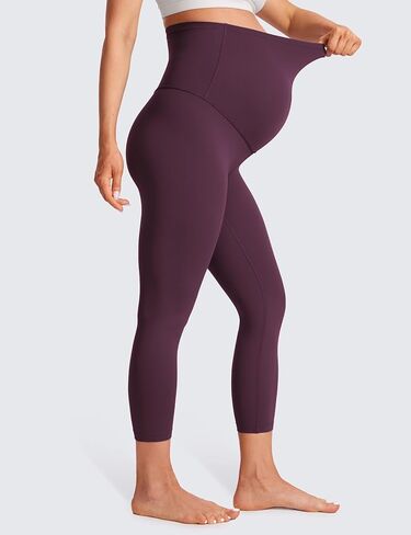 CRZ Yoga Womens Butterluxe الأمومة كابريس طماق 23 " - تجريب سراويل محاصيل اليوغا النشطة على ناعم الحمل البطن in Kuwait