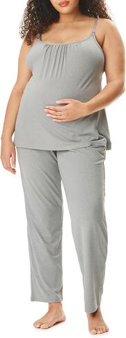 Motherhood Maternity Women's Swing Cami & Foldover Pant, Lounge Set, Breastfeeding Sleepwear in Saudi Arabia