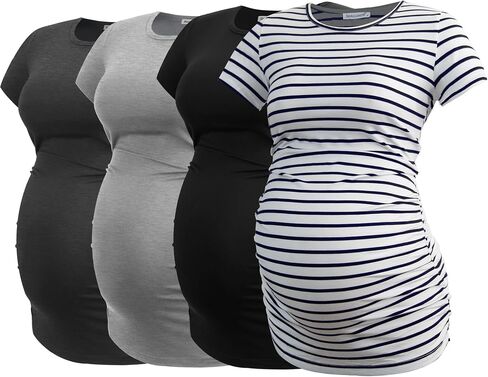 SmallShow Women 4 Pack Pack Termts Maternity Torts Short Sleeve Top Tops Comple in Kuwait