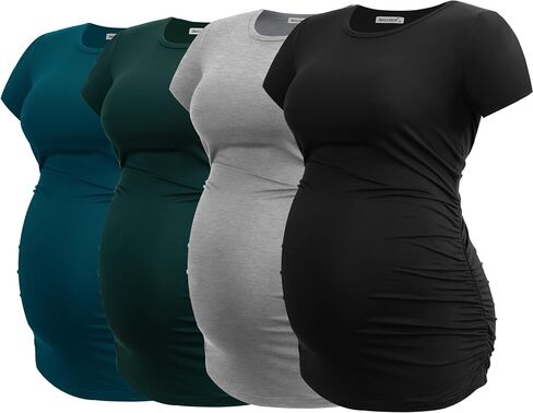 SmallShow Women 4 Pack Pack Termts Maternity Torts Short Sleeve Top Tops Comple in Kuwait