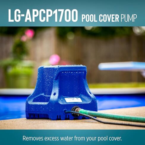 Little Giant APCP-1700 115-Volt, 1/3 HP, 1745 GPH, Automatic, Submersible, Swimming Pool Cover Pump with 25-Ft. Cord, Light Blue, 577301 in Kuwait