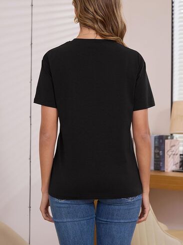 Ecavus Women's Short Sleeve Nursing Shirts for Breastfeeding Hidden Zippers Maternity Nursing Tops in Kuwait