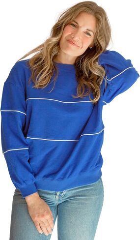 Relaxed Fit Invisible Zipper Breastfeeding Sweatshirt with Piping in French Terry Cotton in Kuwait