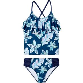 Century Star Girls Tankini Charlotte Flounce Swimsuit Two Piece Swimwear Bathing Suit Set for Summer Beach