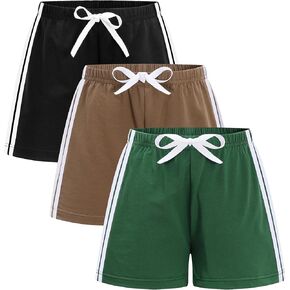 GFQLONG 3 Pack Toddler Boys Girls Cotton Running Shorts ، Kids Summer Summer Dasual Fashion Shorts